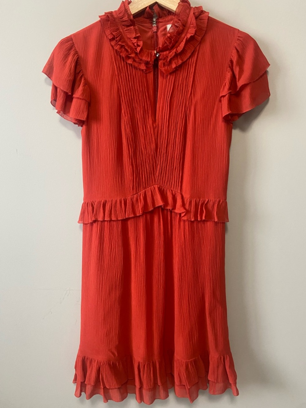 Banana Republic Scarlet Ruffle-Trim Mini Dress